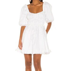 FOR LOVE & LEMONS MINI JACKSON DRESS IN WHITE